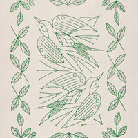 Swallows Green Embroidery Kit by Alice Makabe