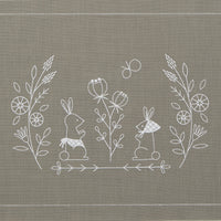 Rabbits & Flowers Wall Hanging Embroidery Kit by FABBRICA