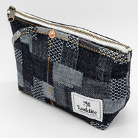 Okayama Denim Small Pouch - Patchwork Grid