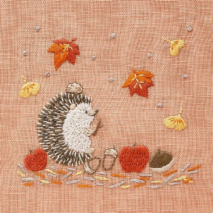 Hedgehog embroidery kit for beginners