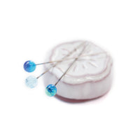 Glass Head Sewing Pins, Indigo