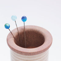 Glass Head Sewing Pins, Indigo