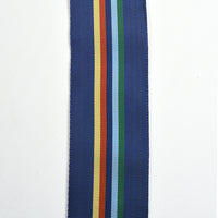 Blue 5-Color Striped Rayon Grosgrain Ribbon A - 1-3/4" - 36yd Roll