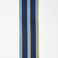 Light & Dark Blue Striped Rayon Grosgrain Ribbon - 1-3/4" - 36yd Roll