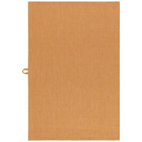 Ochre Pinstripe Linen Dishtowel Embroidery Blank