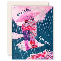 Grateful for You (Quilt Coats) Risograph Card