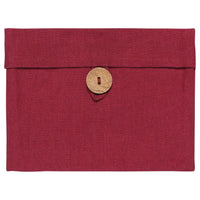 Linen Pouch Embroidery Blanks - Wine Amber