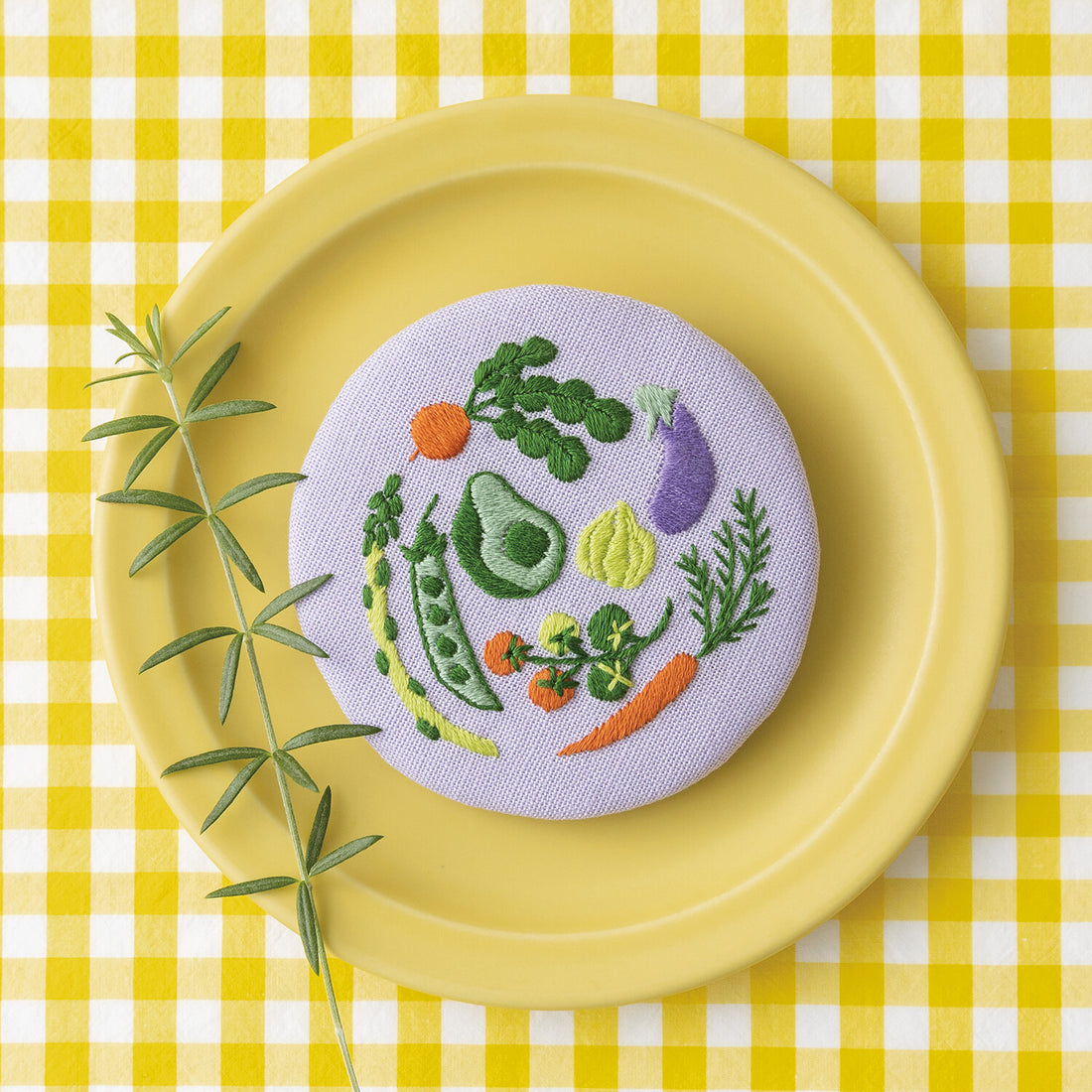 Vegetable Embroidery Floss with Pattern