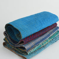 Kantha Tiny Stitch Fabric Bundle - Blue