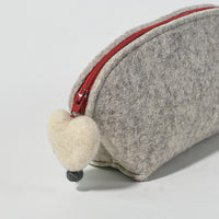 Brigid Wool Pouch - Small Heart