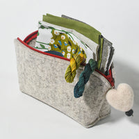 Brigid Wool Pouch - Small Heart
