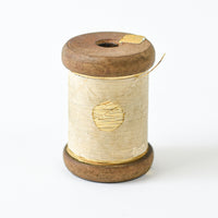 Vintage Metallic Gold Thread on Wooden Spool