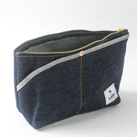 Okayama Denim Large Pouch - Solid Twill