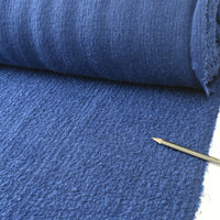 Indigo-Dyed Bouclé Wool Knit