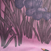 Botanically-Dyed Panel – Indigo Iris Garden