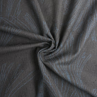 Indigo-Dyed Textured Cotton, Botanical Motif