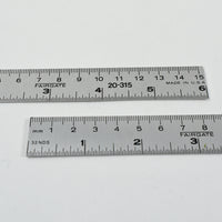 Straight Edge Metal Ruler - Inches/Metric - 6" X 3/4"