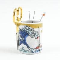 Kutani Magnetic Pin Holder, Hokusai Great Wave