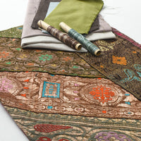 Vintage Maharaja Brocade Quilt, Fabric & Thread Bundle