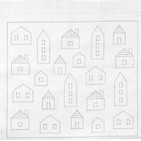 Houses Sashiko Cloth