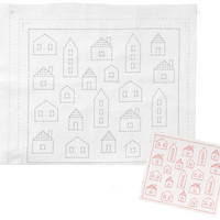 Houses Sashiko Cloth