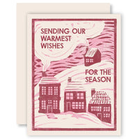 Warmest Wishes Letterpress Cards, Set of 6