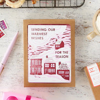 Warmest Wishes Letterpress Cards, Set of 6