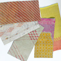 Kantha Tiny Stitch Fabric Bundle - Blush
