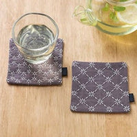 Sashiko Coaster Set Kit, Dark Gray