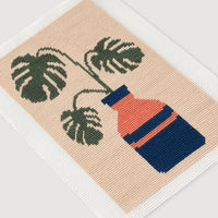 Monstera Needlepoint Kit