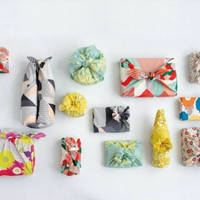 Twilight Rooftops Kohare Furoshiki Wrapping Cloth - Gray & Pink 18"