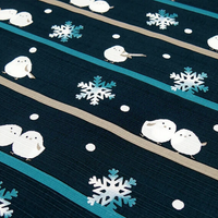 Snowball Friends Furoshiki Wrapping Cloth – Shima Enaga & Snowflakes 36"