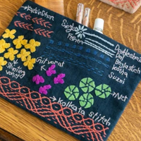 Bengali Embroidery Sampler Pouch