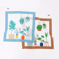 Houseplant Still Life Bandana – Blue