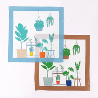 Houseplant Still Life Bandana – Brown