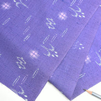 Vintage Japanese Silk – Lavender Kasuri Floral