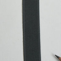 Steel Gray Rayon Grosgrain Ribbon - 9/16"- 50yd Roll