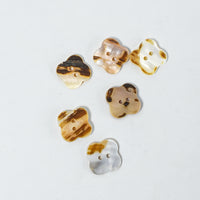 Vintage Mother-of-Pearl Flower Buttons - Set of 6