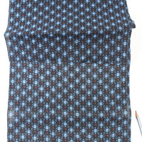 Vintage Indigo Yukata Cotton — Kasuri-Style Star Motif with Red Accents