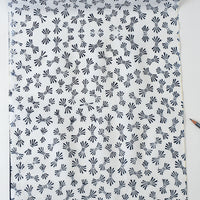Vintage Indigo Yukata Cotton — Stylized Fan (Ōgi) Motif