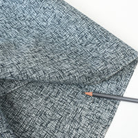 Vintage Indigo Yukata Cotton — Textured Crosshatch Motif
