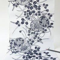 Vintage Yukata Cotton - Flowing Floral Vine Motif
