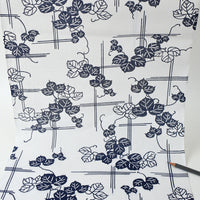 Vintage Yukata Cotton - Plum Blossom Branch Motif