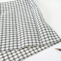 Vintage Yukata Cotton — Indigo Windowpane Check