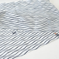 Vintage Indigo Yukata Cotton — Flowing Wave Stripe