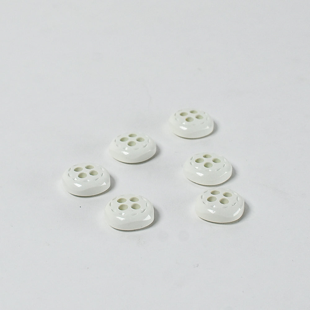 White Tennis Buttons circa 1960s, 7/8"