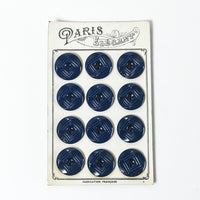 Vintage Paris Élégant Navy Blue Buttons - 1-1/4"