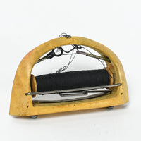 Antique Wood Shuttle with Silk Thread on Bobbin