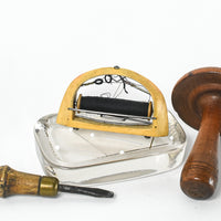 Antique Wood Shuttle with Silk Thread on Bobbin