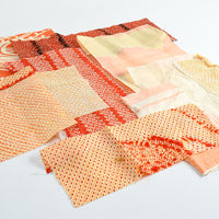 Vintage Shibori Silk Fabric Pack - Amber Glow